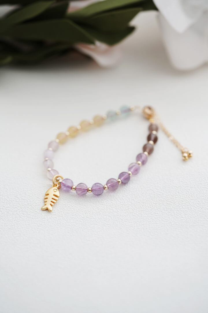 fluorite bracelet design 萤石手链设计款
