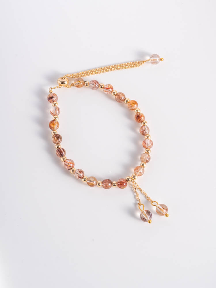 Copper Rutilated Quartz Bracelet Design 铜发晶手链设计款