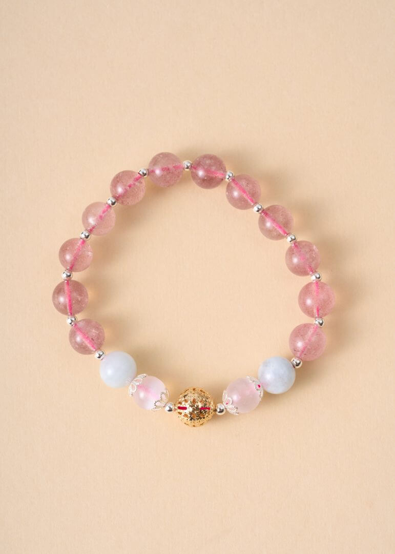 Strawberry Quartz Multi-Treasure Bracelet – Designer Edition 草莓晶多宝手链设计款