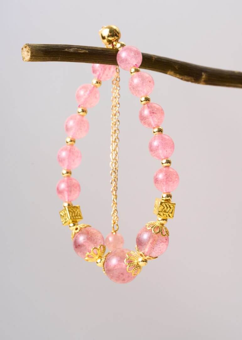 Strawberry Quartz Bracelet Design 草莓晶手链设计