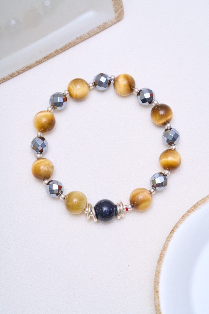 Tiger Eye and Hematite Design 虎眼石赤铁矿设计款