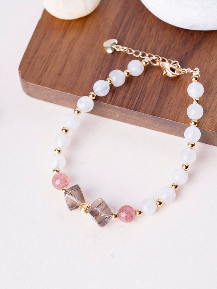 White Moonlight Smoky Quartz Designer Bracelet 白月光茶晶手链设计款